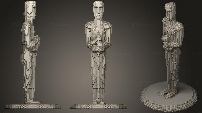 Статуэтки и статуи разные (Оскар 8 Бит, STKR_0895) 3D модель для ЧПУ станка
